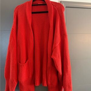 Babaa Vibrant Red Women's Cardigan
